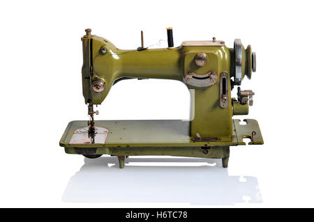 Utensile isolato moda industria ruota antichi di legno metallo vintage produzione materiale filettatura farmaco anestetico farmaco Appassionante lavoro Foto Stock