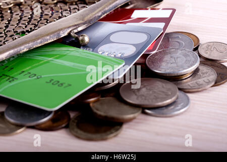 I prestiti bancari istituzione pagare dollari Dollaro oggetti macro close-up di ammissione macro vista ravvicinata grande grande enorme extreme Foto Stock