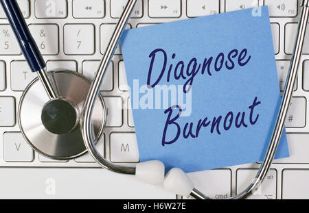 La diagnosi burnout Foto Stock