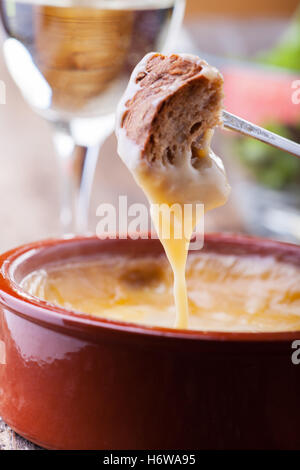 La Fonduta di formaggio Foto Stock