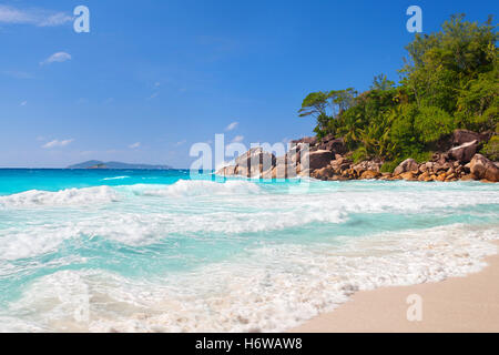 Sogno spiaggia Seychelles Foto Stock