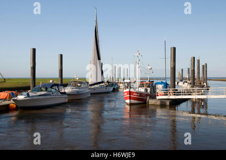 Altenbruch del porto al fiume Elba vicino a Cuxhaven, Bassa Sassonia Foto Stock