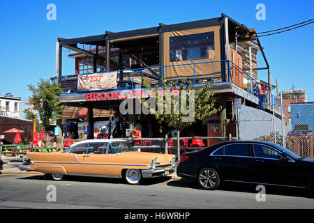 Il Granchio di Brooklyn, ristorante e bar di birra, Red Hook, Brooklyn, Stati Uniti d'America Foto Stock