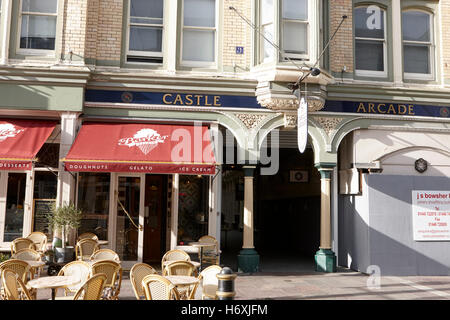 Castello di shopping arcade area Galles Cardiff Regno Unito Foto Stock