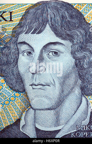 Nicolaus Copernicus ritratto dal vecchio mille zloty Foto Stock