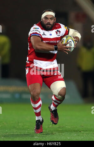 Gloucester John Afoa durante la Aviva Premiership corrispondono a Franklin's Gardens, Northampton. Stampa foto di associazione. Picture Data: venerdì 28 ottobre, 2016. Vedere PA storia RUGBYU Northampton. Foto di credito dovrebbe leggere: David Davies/filo PA. Restrizioni: Utilizzo soggetto a restrizioni. Solo uso editoriale. Uso non commerciale. Foto Stock