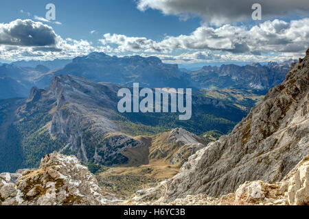 Dolomiti italiane vicino a Cortina d'Ampezzo Foto Stock