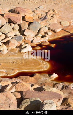 Denver, Colorado - il drenaggio da vecchie miniere nella storica Denver distretto minerario. Foto Stock