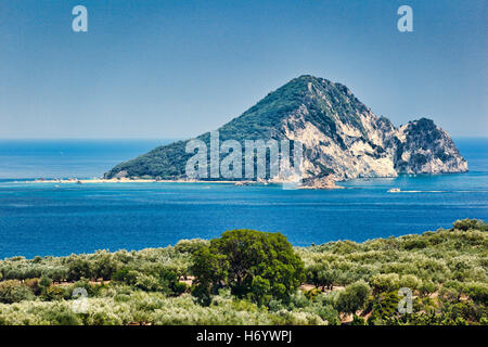 Marathonisi isola di Zante, Grecia Foto Stock