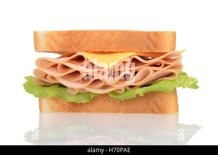 Macro di pollo e sandwich di formaggio Foto Stock