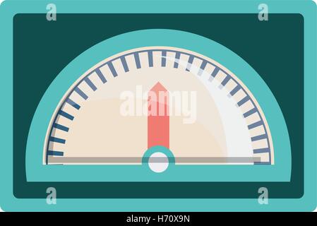 Il tachimetro la icona di dispositivo su sfondo bianco. illustrazione vettoriale Illustrazione Vettoriale