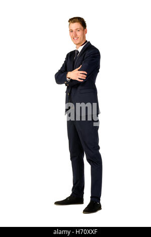 Giovane imprenditore a piena lunghezza ritratto Foto Stock