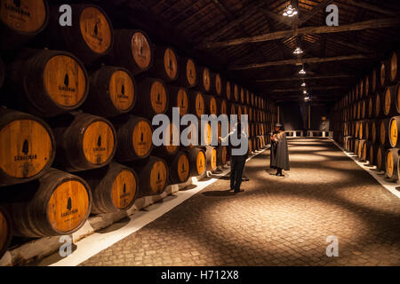 Sandeman Cantine di vino Porto a Porto, Portogallo Foto Stock