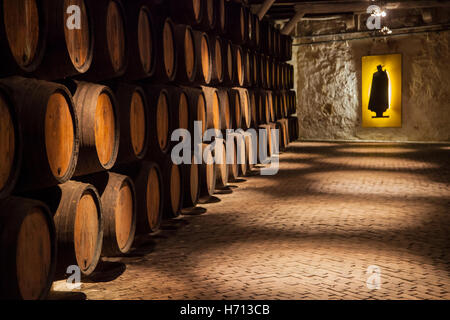 Sandeman Cantine di vino Porto a Porto, Portogallo Foto Stock