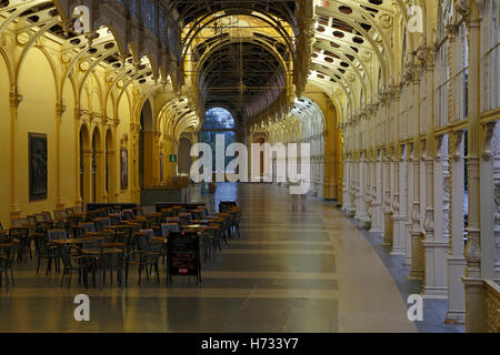 Giorno shot, nuovo edificio, nuovo colonnato, Nová kolonáda, colonnato principale, Marianske Lazne, Regione di Karlovy Vary, Boemia, ceco Foto Stock