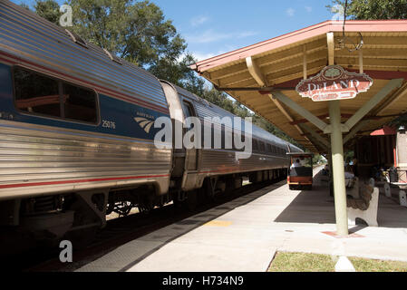 DeLand Florida USA treni passeggeri alla stazione Deland Florida US Foto Stock