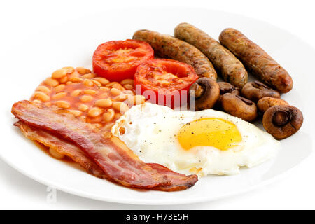 Piastra del fritto tradizionale prima colazione inglese. Foto Stock