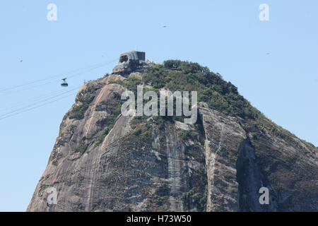 Rio de Janeiro, Brasile, 02 Novembre 2016: il Pan di Zucchero, uno di Rio tutti i principali luoghi di interesse di visto dal Leme Fort. Estate inizia ufficialmente nel solo Brasile il 21 dicembre, ma le spiagge di Rio de Janeiro già vivendo giorni d'estate. Migliaia di locali e turisti che affollano spiagge della città godendo il meteo e il calore nella gamma di 35 gradi Celsius. Per garantire la sicurezza dei bagnanti, il governo di polizia rafforzata nelle città principali spiagge. Nelle immagini, le spiagge di Leme e Copacabana, a sud della città di Rio de Janeiro. Credito: Luiz Souza/Alamy Live News Foto Stock