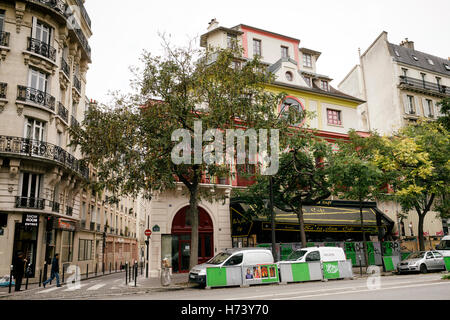 Parigi, Francia. Xix oct, 2016. Le Bataclan, di un bar e di una sala da concerto, fotografato a Parigi, Francia, 19 ottobre 2016. Foto: Leo romanzo/dpa/Alamy Live News Foto Stock