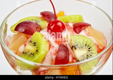 Chiudere il vetro calice bicchiere tumbler cibo aliment macro close-up di ammissione macro vista ravvicinata dolce colore isolato closeup soft Foto Stock