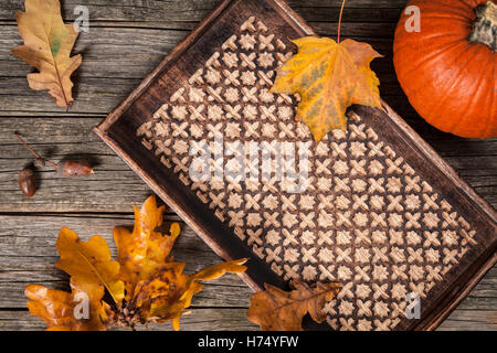 Vassoio per bevande di autunno Foto Stock