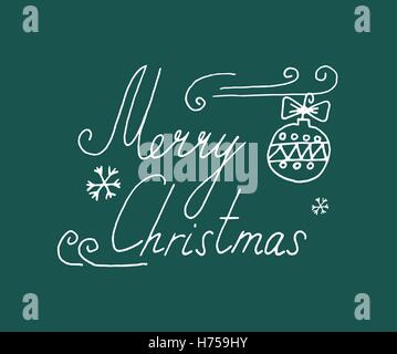 Buon Natale scritta a mano Illustrazione Vettoriale