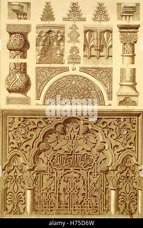 Ornamentenschatz 1887 Pittura e scultura: Arabian-Moorish Foto Stock