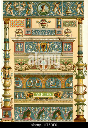 Ornamentenschatz 1887 Pittura e scultura: Rinascimento italiano Foto Stock