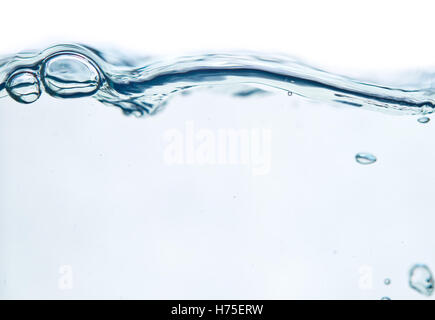 Acqua Splash isolati su sfondo bianco Foto Stock