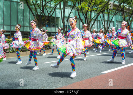 Yosakoi dance festival Omotesando Tokyo Foto Stock