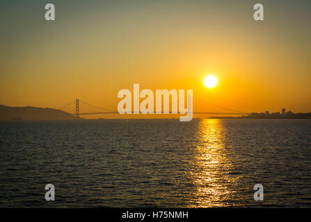 Akashi Kaikyo Bridge Kobe Hyogo Giappone Foto Stock