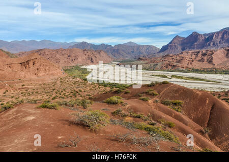 La valle nella Quebrada de las Conchas vicino a Cafayate, Provincia di Salta, Argentina Foto Stock