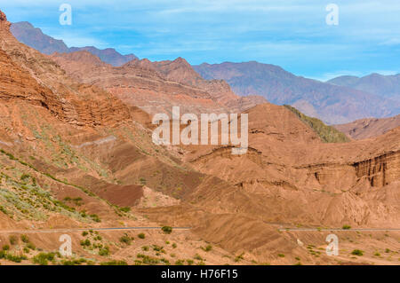 La valle nella Quebrada de las Conchas vicino a Cafayate, Provincia di Salta, Argentina Foto Stock