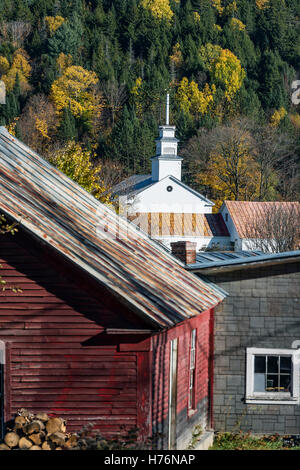 Incantevole villaggio rustico di Topsham, Vermont, USA. Foto Stock