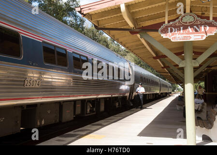 DeLand Florida USA treni passeggeri alla stazione Deland Florida US Foto Stock