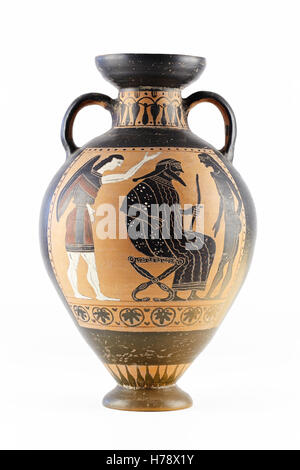 Caraffa di argilla. ATTICA. Grecia. Foto Stock