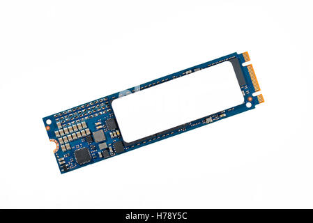 Alta velocità M2 2280 SSD unità di storage isolato su bianco Foto Stock