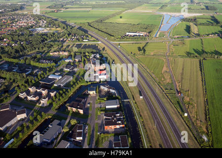 Vista aerea di Frisone paesaggi nei Paesi Bassi Foto Stock