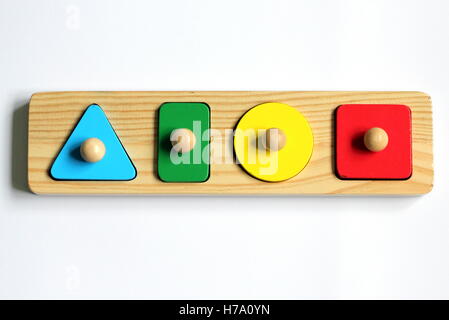 Baby toy - forma di legno puzzle Foto Stock