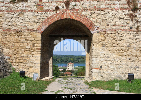 La torre Nebojsa (1460) della fortezza di Kalemegdan a Belgrado in Serbia Foto Stock