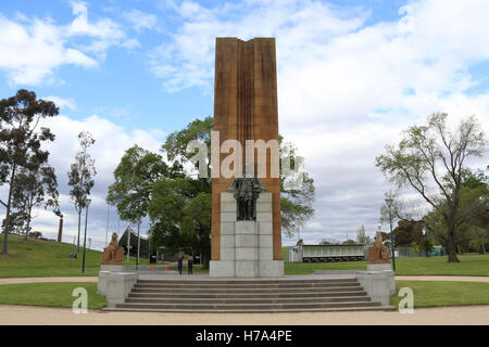 Re Giorgio V Memorial nella Kings Domain park a Melbourne. Foto Stock