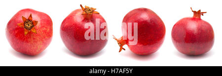 Melograno frutto isolato su sfondo bianco Foto Stock