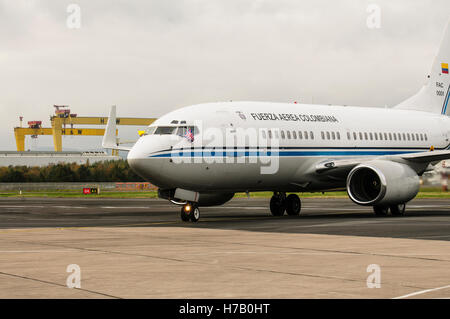 Belfast, Irlanda del Nord. 3 Novembre, 2016. Presidente della Repubblica di Colombia, Juan Manuel Santos, visite Belfast Credit: stephen Barnes/Alamy Live News Foto Stock