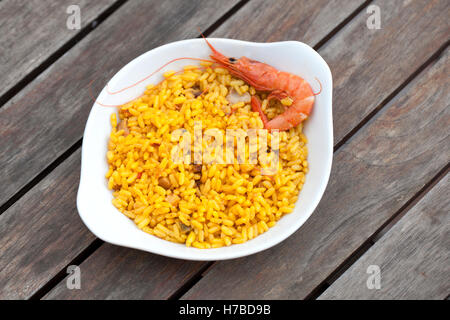 Spagnolo paella tradizionale. Foto Stock