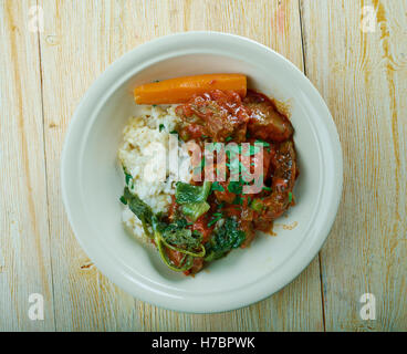 Rabo Encendido - stile cubano coda di vitellone stufato. piatto cubano-americana Foto Stock