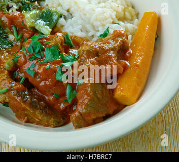 Rabo Encendido - stile cubano coda di vitellone stufato. piatto cubano-americana Foto Stock