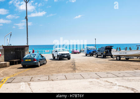 Isola di Ascensione Georgetown wharf dove i passeggeri arrivano da RMS St Helena anche il mozzo principale per la pesca sportiva Foto Stock