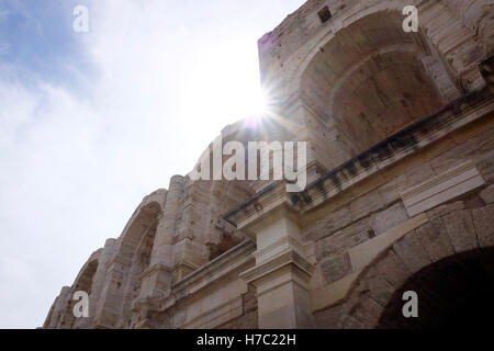 Arena romana in Arles, Provence-Alpes-Côte d'Azur, in Francia Foto Stock