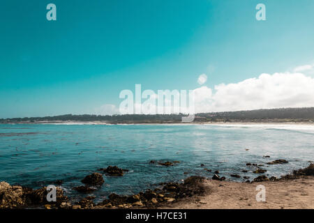 Foto di vista oceano dalla costa della California, Stati Uniti Foto Stock