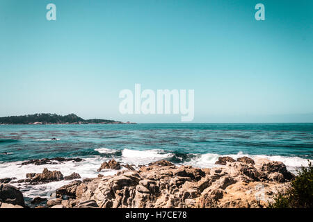 Foto di vista oceano dalla costa della California, Stati Uniti Foto Stock